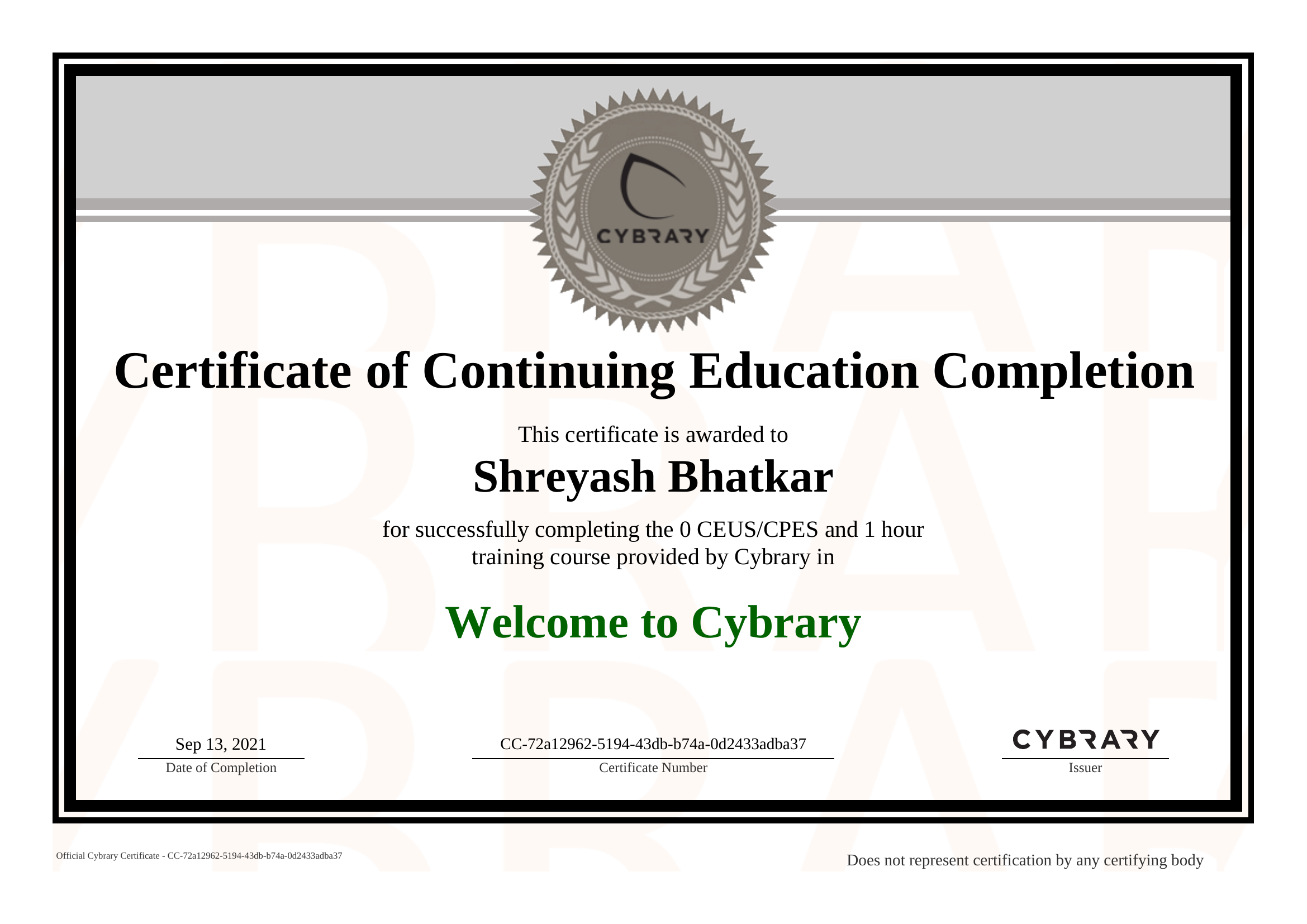 Cybrary Certificate (2)